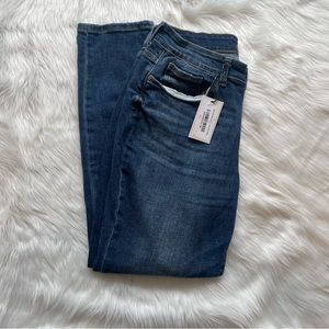 EUC Judy Blue Denim Boyfriend Fit Skinny Leg Dark Wash Stretch Jeans Size 14W